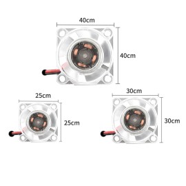 Brushless Cooling Fan Luminous Hydraulic Bearing Fan High Speed Low Noise 25x25x10mm DC 12V with LED Light for 3D Printer Extruder Hotend DIY Mainboard