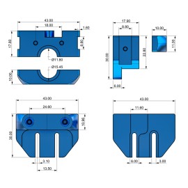 All Metal V6 and V6 Volcano Multi-Mount for Hotends for Creality 3D Printers CR10 S/ CR10 Pro/ Ender-3 /Ender-3S/ Ender-3 PRO/ Ender 6/ Ender 5/ Ender V2