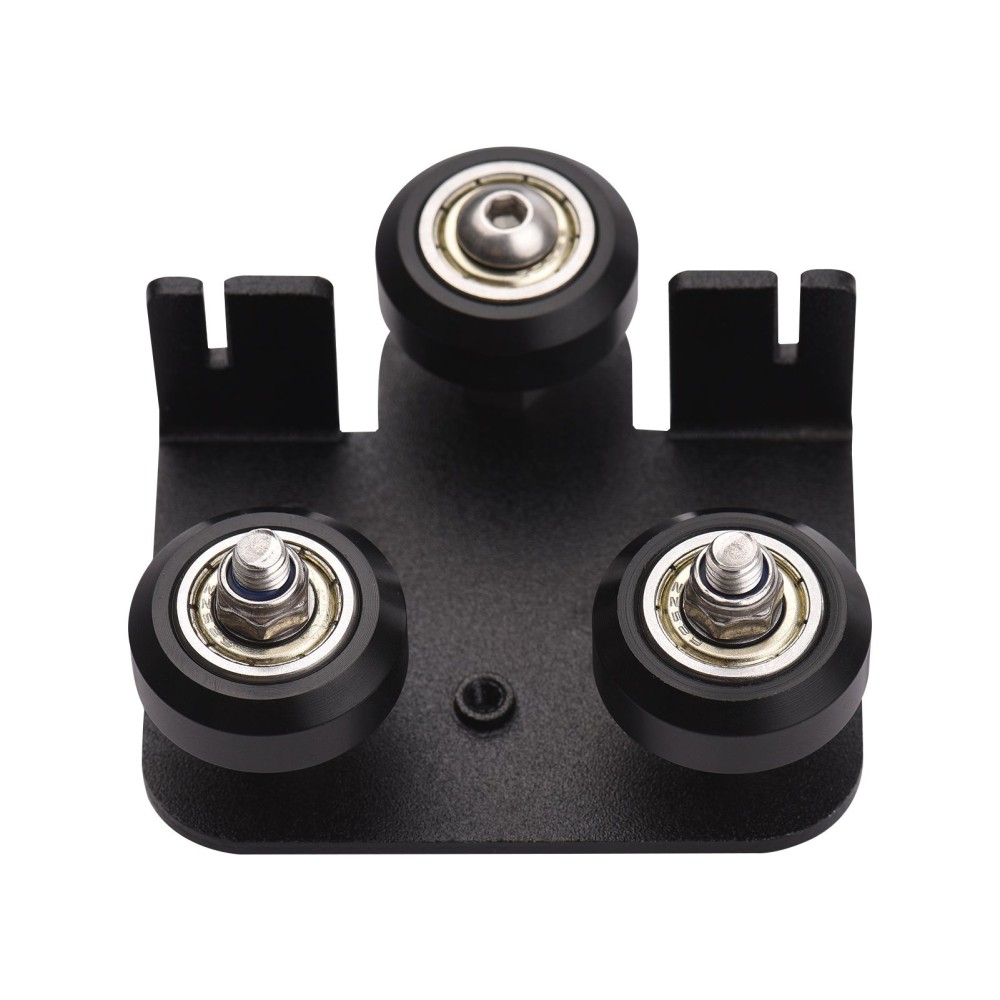 3D Extruder Back Support Plate with Pulley 3D Printer Parts Accessory Extruding Backplate for Ender 3 Ender 3X Pro CR-10 CR-10S S4 S5 Series 3D Printers 1Pcs
