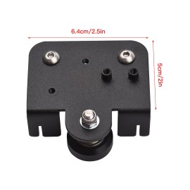 3D Extruder Back Support Plate with Pulley 3D Printer Parts Accessory Extruding Backplate for Ender 3 Ender 3X Pro CR-10 CR-10S S4 S5 Series 3D Printers 1Pcs