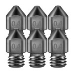 3D Printer Parts Hardened Steel Die Steel 0.4mm Nozzle High Temperature Resistant for 1.75mm Filament Carbon Fiber Fiberglass for Creality 3D Printer Ender 3/3 pro/CR10