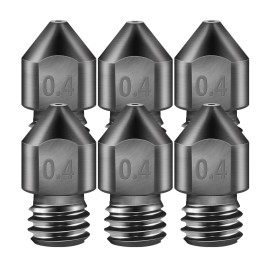 3D Printer Parts Hardened Steel Die Steel 0.4mm Nozzle High Temperature Resistant for 1.75mm Filament Carbon Fiber Fiberglass for Creality 3D Printer Ender 3/3 pro/CR10