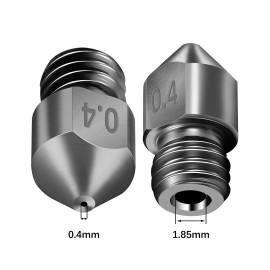 3D Printer Parts Hardened Steel Die Steel 0.4mm Nozzle High Temperature Resistant for 1.75mm Filament Carbon Fiber Fiberglass for Creality 3D Printer Ender 3/3 pro/CR10