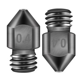 3D Printer Parts Hardened Steel Die Steel 0.4mm Nozzle High Temperature Resistant for 1.75mm Filament Carbon Fiber Fiberglass for Creality 3D Printer Ender 3/3 pro/CR10