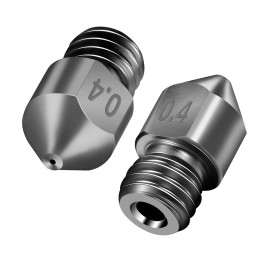 3D Printer Parts Hardened Steel Die Steel 0.4mm Nozzle High Temperature Resistant for 1.75mm Filament Carbon Fiber Fiberglass for Creality 3D Printer Ender 3/3 pro/CR10