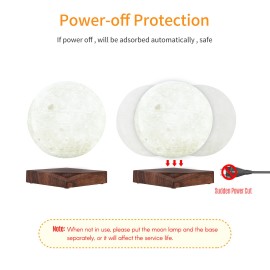 Levitating Moon Lamp Floating and Spinning Moonlight Magnetic Levitation 3D Printing Night Light 3 LED Colors Hover Lamp for Home Office Desk Decor Children   Friends Creative Christmas Gift 100-240V
