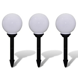 Outdoor Path Garden Solar Lamp Path Light LED 20cm 3pcs Ground Spike