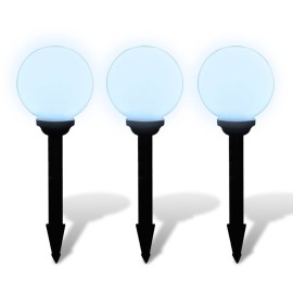 Outdoor Path Garden Solar Lamp Path Light LED 20cm 3pcs Ground Spike