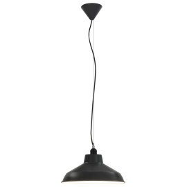 Hanging Lamps 2 pcs Grey Round E27