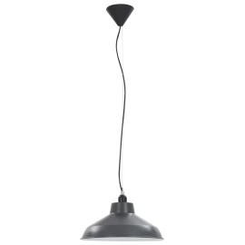 Hanging Lamps 2 pcs Grey Round E27