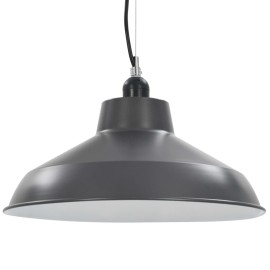 Hanging Lamps 2 pcs Grey Round E27