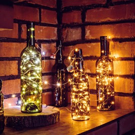 100 LED Rope Lights 33ft 8 Modes Warm Light Changing Waterproof Twinkle Fairy Tube Strip Light for Bedroom Home Kitchen Indoor Outdoor Deck Patio Camping Decor Lighting