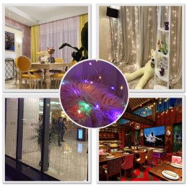 3*3-m USB Music Sound Control String Light Starry Curtain Lamp with Remote Home Decoration Lamp