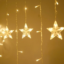 3-M 138 L-EDs Star String Light Home Curtain Decoration Christmas Holiday Party Flashing Light