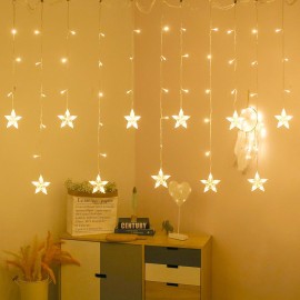 3-M 138 L-EDs Star String Light Home Curtain Decoration Christmas Holiday Party Flashing Light