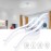 3 Branches L-ED Waved Light White 18W Aluminum Ceiling Light for Bedroom Living Room Decoration Lamp