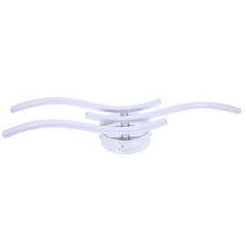 3 Branches L-ED Waved Light White 18W Aluminum Ceiling Light for Bedroom Living Room Decoration Lamp