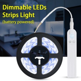 Dimmable LEDs Strips Light PIR Motion Sensor 2m 120LEDs Rope Light for TV Computer Desktop Background Home Kitchen Decorative Lighting