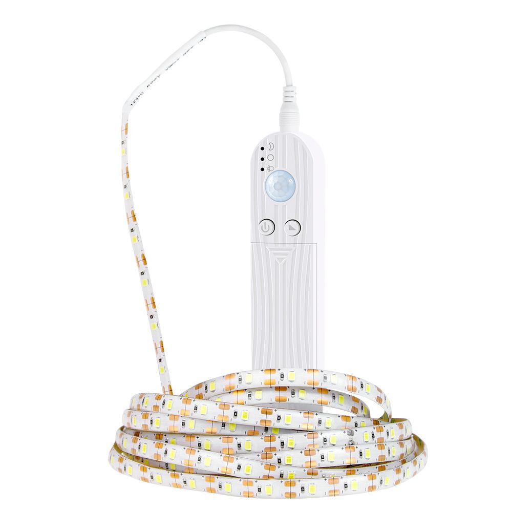 Dimmable LEDs Strips Light PIR Motion Sensor 2m 120LEDs Rope Light for TV Computer Desktop Background Home Kitchen Decorative Lighting