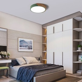 AC220-240V 24W LED Round Circular Lamp Ceiling Light BT Connected App Control with Remote Control for Aisle Stair Hallway Balcony Living Room Bedroom