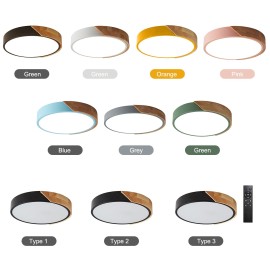 AC220-240V 24W LED Round Circular Lamp Ceiling Light BT Connected App Control with Remote Control for Aisle Stair Hallway Balcony Living Room Bedroom
