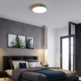 AC220-240V 24W LED Round Circular Lamp Ceiling Light BT Connected App Control with Remote Control for Aisle Stair Hallway Balcony Living Room Bedroom