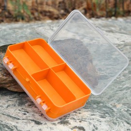 14 * 8.3 * 4.1cm Double Sided Transparent Visible Plastic Fishing Lure Hook Tackle Box 9 Compartments