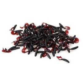 100pcs 4cm Soft Artificial Fishing Lures Swimbait Tail Grub Lures Worm Moggot Grub Lures Baits
