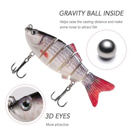 5pcs Fishing Lures Set 10cm 20g Swimbait Hard Bait Artificial Fishing Lures Tackle