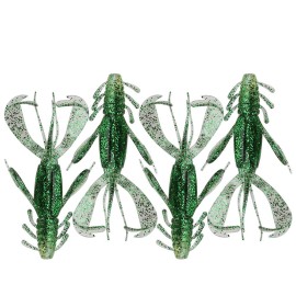 4PCS Soft Shrimp 10cm 10g Bait Soft Lures 10cm 10g Swimbait for Freshwater Fishing