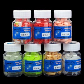80pcs 2cm Fishing Lure Soft Plastic Artficial Maggot Grub Worm Soft Bait Lures