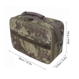 Fishing Tackle Bag Water Resistant Fishing Storage Bag Crossbody Shoulder Bag Handbag with Removable Dividers