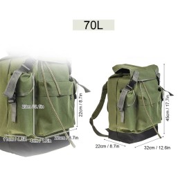 70L Large Capacity Multifunctional Bag with Drawstring Design Fishing Tackle Backpack For Traveling Hiking Camping Fishing Hiking