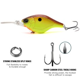 4.3in / 0.8oz Bionic Fishing Lure Hard Body Floating Bait Fishing Bass Lure  Fishing Lure Artificial Bait Lifelike   Crankbait Hooks Fishing Tackle
