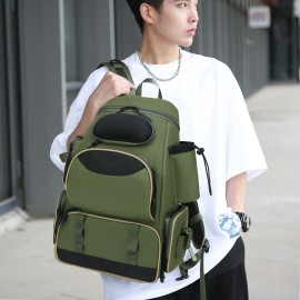 Fishing Tackle Backpack with 3 Fishing Tackle Trays Boxes Waterproof Fishing Tackle Storage Bag Organizer