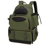 Fishing Tackle Backpack with 3 Fishing Tackle Trays Boxes Waterproof Fishing Tackle Storage Bag Organizer