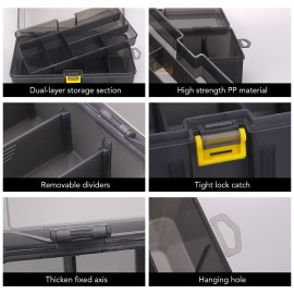Double Layer Fishing Box Lure Case Portable Fishing Storage Bucket Waterproof Fishing Bait Box Fishing Tool Case Bait Container