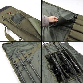 Fishing Rod Bag Fishing Pole Storage Bag Case Fishing Gear Organizer Carrier Bag for Travel Carp Fishing