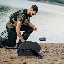 Fishing Reel Cover Protective Case Pouch Storage Bag for Baitcasting Trolling Reel Raft Fishing Reel