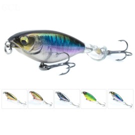 3.5in / 0.4oz Topwater Soft Rotating Fishing Lure Bionic Hard Bait with Treble Hook Lifelike Artificial Lure Floating Crankbait for Bass Pike   Saltwater Freshwater