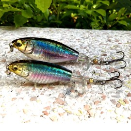 3.5in / 0.4oz Topwater Soft Rotating Fishing Lure Bionic Hard Bait with Treble Hook Lifelike Artificial Lure Floating Crankbait for Bass Pike   Saltwater Freshwater