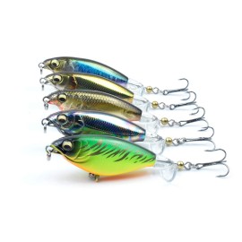 3.5in / 0.4oz Topwater Soft Rotating Fishing Lure Bionic Hard Bait with Treble Hook Lifelike Artificial Lure Floating Crankbait for Bass Pike   Saltwater Freshwater