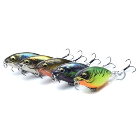 3.5in / 0.4oz Topwater Soft Rotating Fishing Lure Bionic Hard Bait with Treble Hook Lifelike Artificial Lure Floating Crankbait for Bass Pike   Saltwater Freshwater