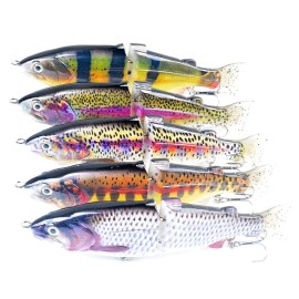 7.5in / 2.3oz Trout Bait  Fishing Lure 2-segment Hard Body Lure Sinking Lure with Treble Hook Lifelike Crankbait Artificial Fishing Lure