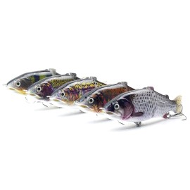 7.5in / 2.3oz Trout Bait  Fishing Lure 2-segment Hard Body Lure Sinking Lure with Treble Hook Lifelike Crankbait Artificial Fishing Lure