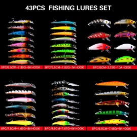 Fishing Lures Set Artificial Hard Bait Bionic Fishing Lure Minnow Bait Swimbait Crankbait Lures