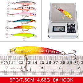 Fishing Lures Set Artificial Hard Bait Bionic Fishing Lure Minnow Bait Swimbait Crankbait Lures