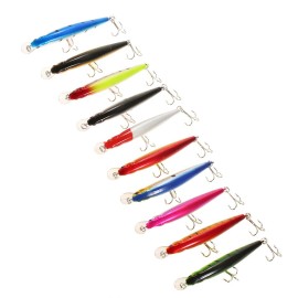 10PCS Minnow Hooks Plastic Fishing Lures Baits Crank Bait Set Fish Lure Wobbler Hard Baits