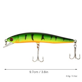 10PCS Minnow Hooks Plastic Fishing Lures Baits Crank Bait Set Fish Lure Wobbler Hard Baits
