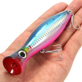 4.7IN Big Popper Lure Bait Hard Baits Fishing Lure Baits Topwater Bait with High Carbon Steel Hooks